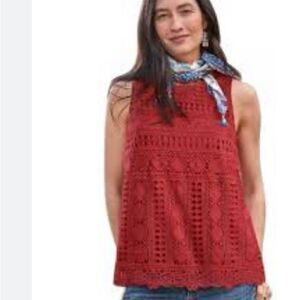 Sunny in Brooklyn Rust Sleeveless Blouse Medium